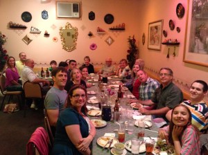 Family dinner at Eva's